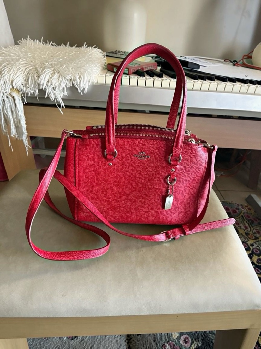 Coach Stanton Carryall handbag made of crossgrain leather